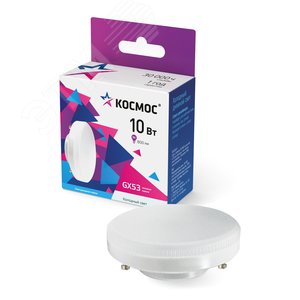 Изображение товара Лампа светодиодная LED 10Вт 220В GX53 6500K холодный 800 лм (шт)