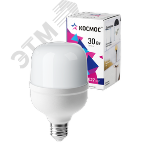 Изображение товара Лампа светодиодная LED 30Вт 220В Е27 D80х135 4500К белый 2850 лм (шт)