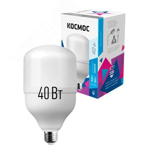 Лампа светодиодная LED 40Вт 220В Е27 D100х168 4500К белый 3800 лм - фото 2