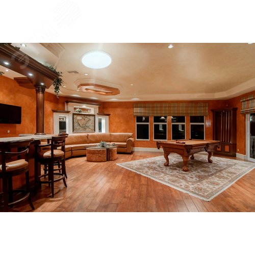 Светильник светодиодный ДБО-48 Вт настенно-потолочный MYSTERY 230В 4000K 3120Лм 390x76мм серебро - фото 3