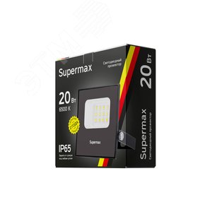 Прожектор светодиодный Supermax 20 Вт 2000 Лм IP65 6500К - фото 2