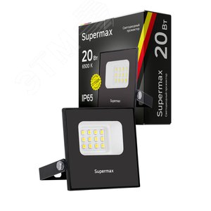 Прожектор светодиодный Supermax 20 Вт 2000 Лм IP65 6500К - фото 3