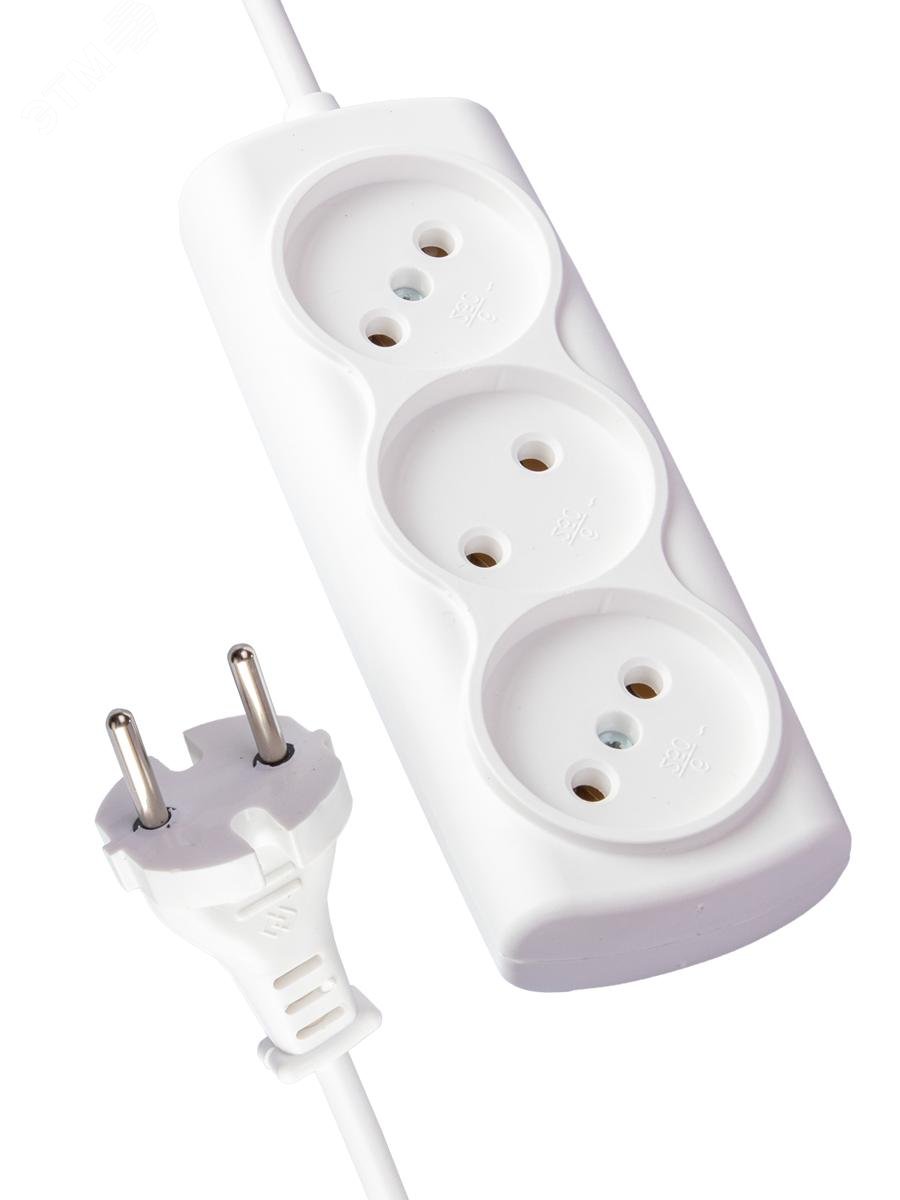 Изображение товара Удлинитель бытовой 10м 3 гнезда ПВС 2х0,75 мм 6А Россия Р16-010