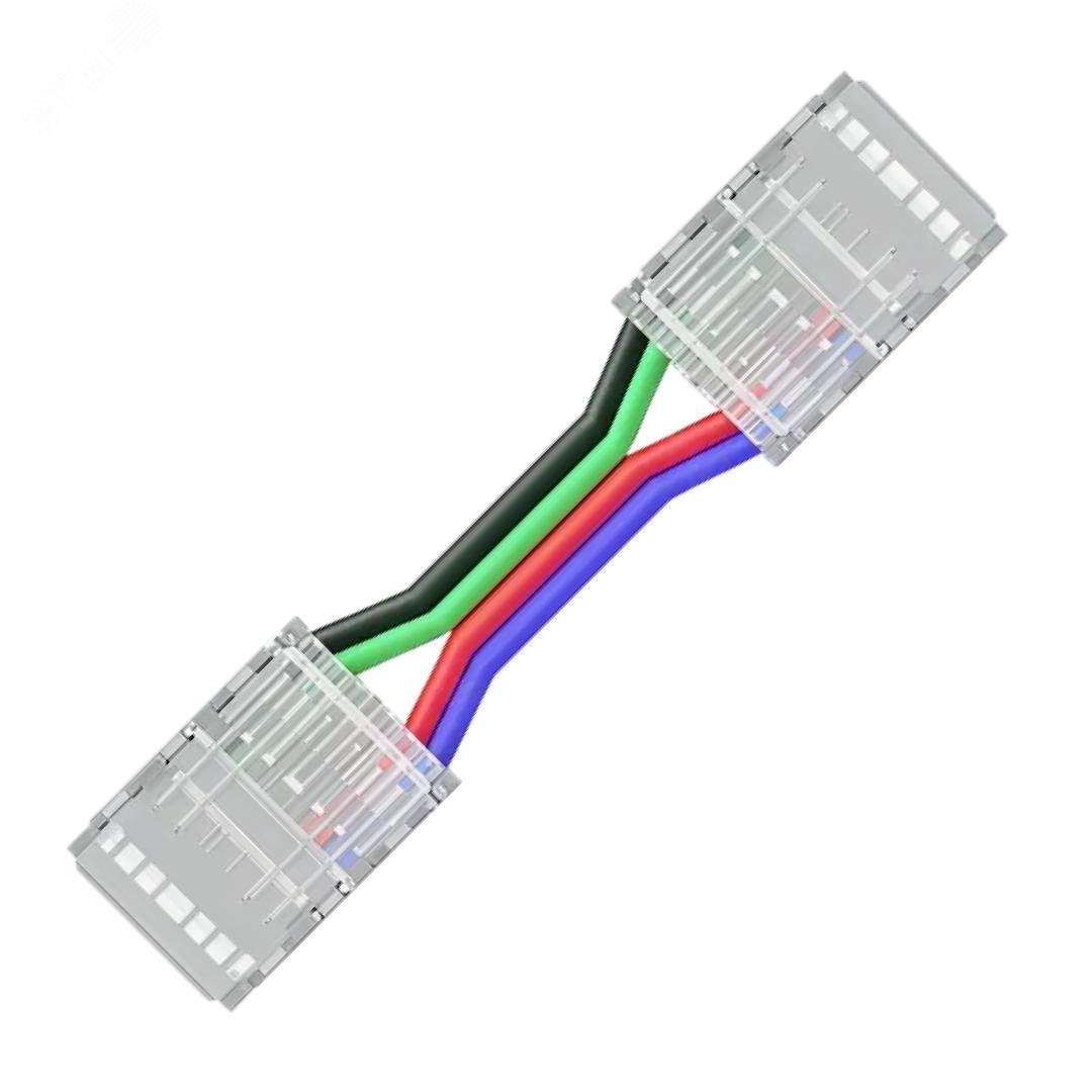 Изображение товара Коннектор прокалывающий для RGB светодиодных лент 4pin 150 мм