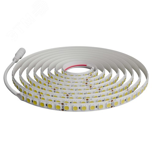 Изображение товара Лента светодиодная 24В 16 Вт/м IP20 4000К smd5050 120LED/м 1250 Лм/м 5м (шт)