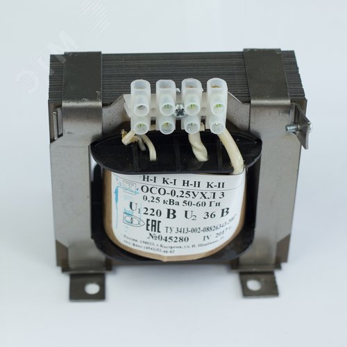 Трансформатор напряжения понижающий ОСО-0.4-09 УХЛ 3 380/24 - фото 2