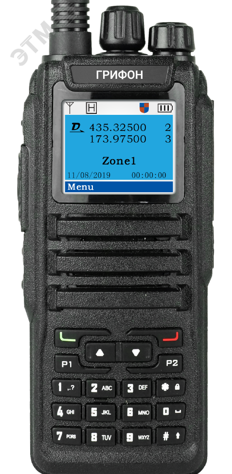 Изображение товара Радиостанция цифровая портативная DMR UHF VHF 136-174 400-470 5Вт 2000 мАч дисплей полная клавиатура (шт)