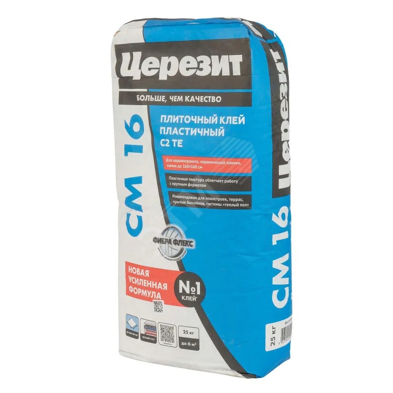 Изображение товара Клей для плитки СМ16 С2ТЕ 25кг (шт) Изображение товара Клей для плитки СМ16 С2ТЕ 25кг (шт)