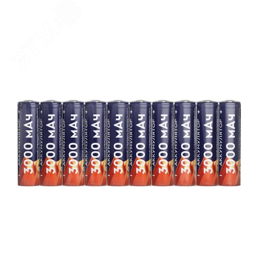 Изображение товара Аккумуляторы перезаряжаемые СТАРТ INR18650 3000mAh 10 штуки в шринке (упак)