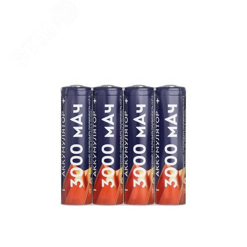 Изображение товара Аккумуляторы перезаряжаемые СТАРТ INR18650 3000mAh 4 штуки в шринке (упак)