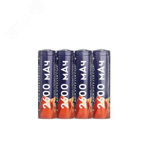 Изображение товара Аккумуляторы перезаряжаемые СТАРТ INR18650 2600mAh 4 штуки в шринке (упак)