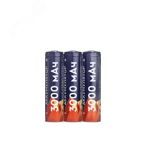 Изображение товара Аккумуляторы перезаряжаемые СТАРТ INR18650 3000mAh 3 штуки в шринке (упак)