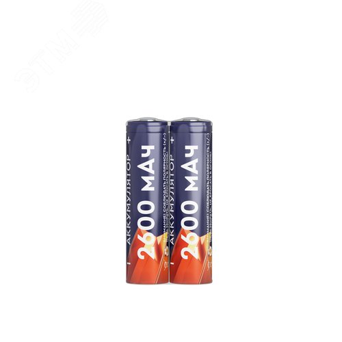 Изображение товара Аккумуляторы перезаряжаемые СТАРТ INR18650 2600mAh 2 штуки в шринке (упак)