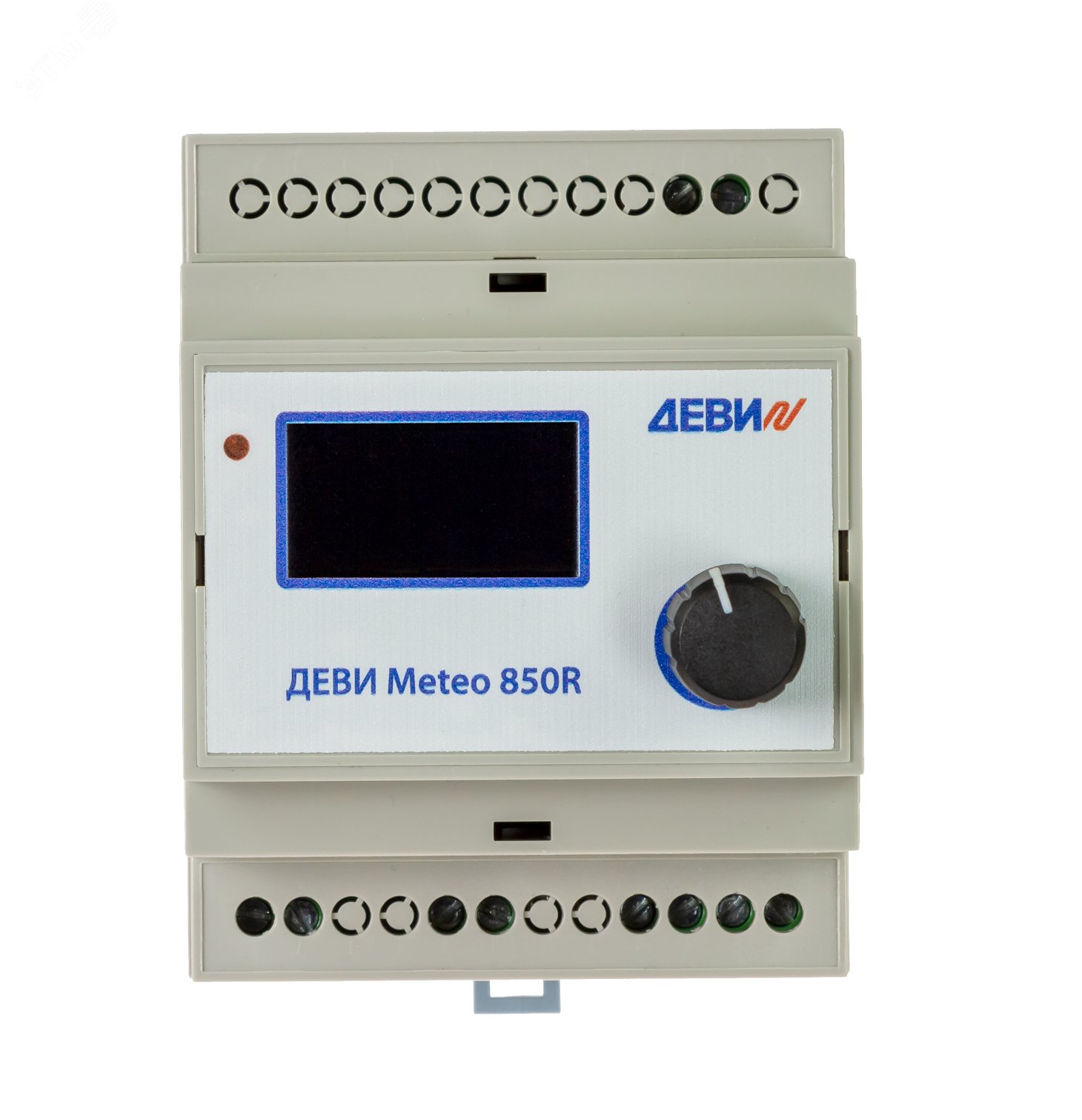 Изображение товара Терморегулятор для наружных систем обогрева ДЕВИ Meteo 850R на шину DIN, с датчиком температуры на проводе, 8А (шт)
