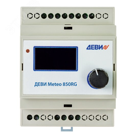 Терморегулятор ДЕВИ Meteo 850RG на шину DIN, с    датчиком температуры на проводе, 10А 140F1085R ДЕВИ (DEVI) - превью