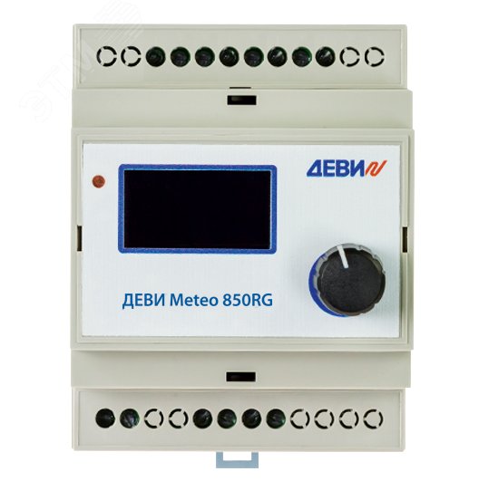Изображение товара Терморегулятор ДЕВИ Meteo 850RG на шину DIN, с    датчиком температуры на проводе, 10А (шт)