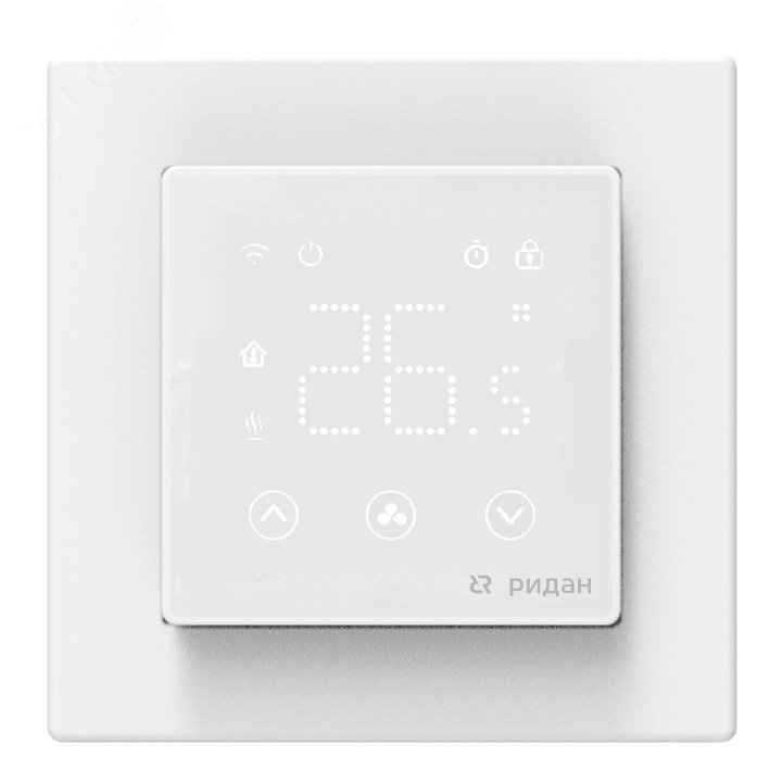 Изображение товара Терморегулятор с Wi-Fi Ridan Clever для теплых полов и отопления 16А белый