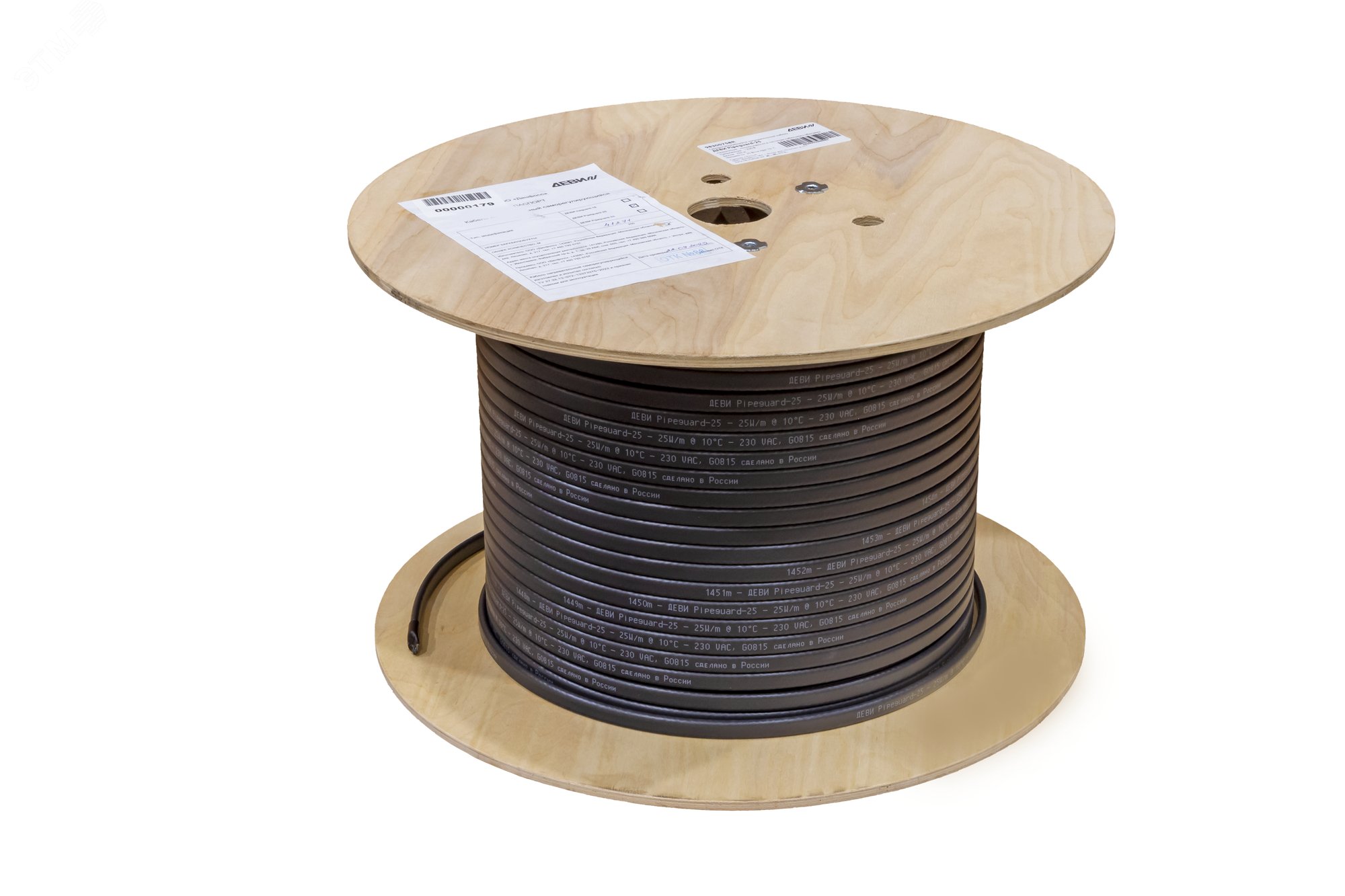 Изображение товара Саморегулирующийся нагревательный кабель Ridan Pipeguard-25 (С) 220В для труб