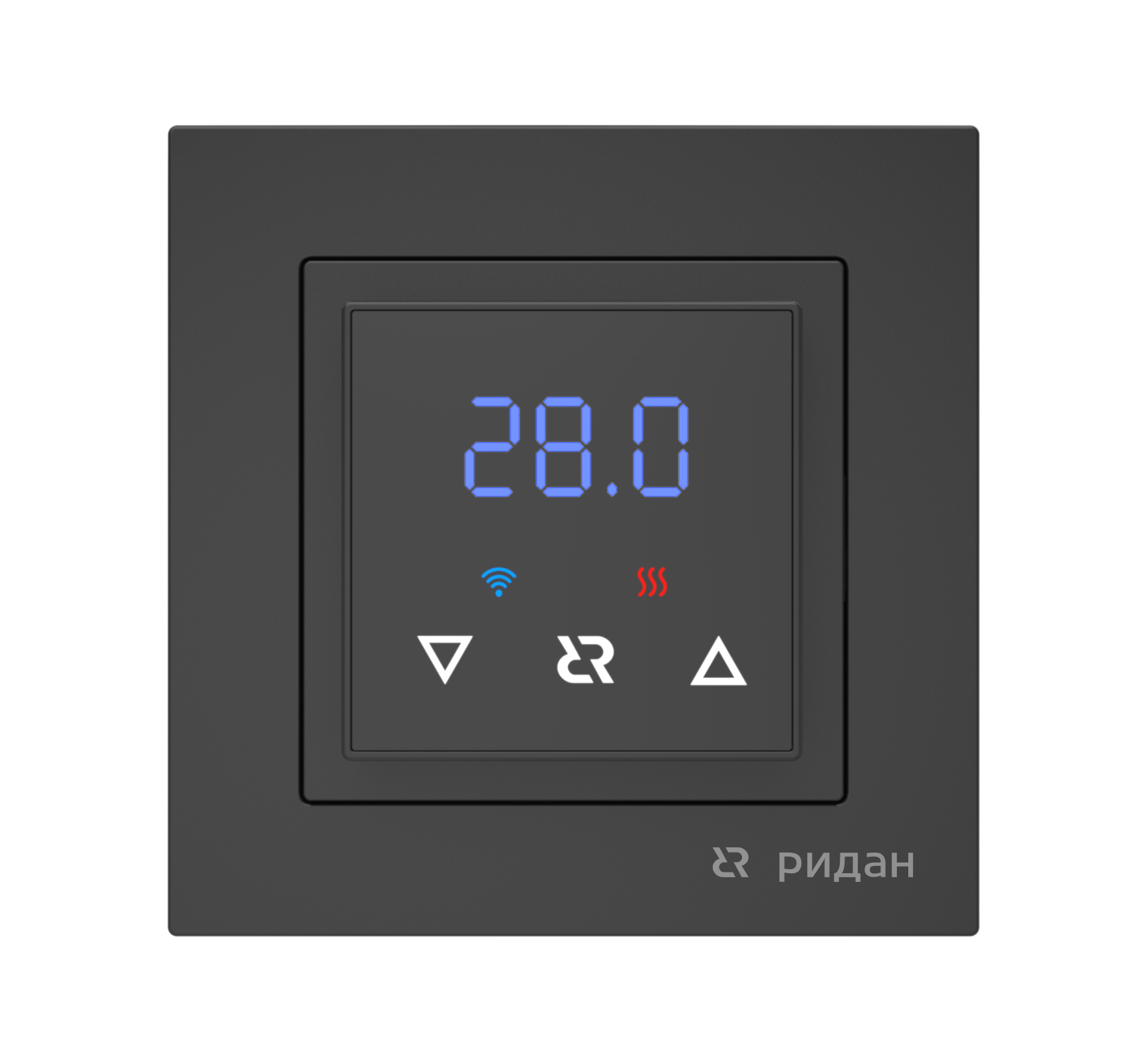 Терморегулятор Ridan Classy для теплого пола c Wi-Fi, с комбинацией датчиков, черный матовый, 16А