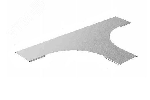 Изображение товара Крышка к тройнику для лестничного лотка НЛО 300 радиус 600 мм, толщ. 1,0 мм, Сендзимир цинк (шт)