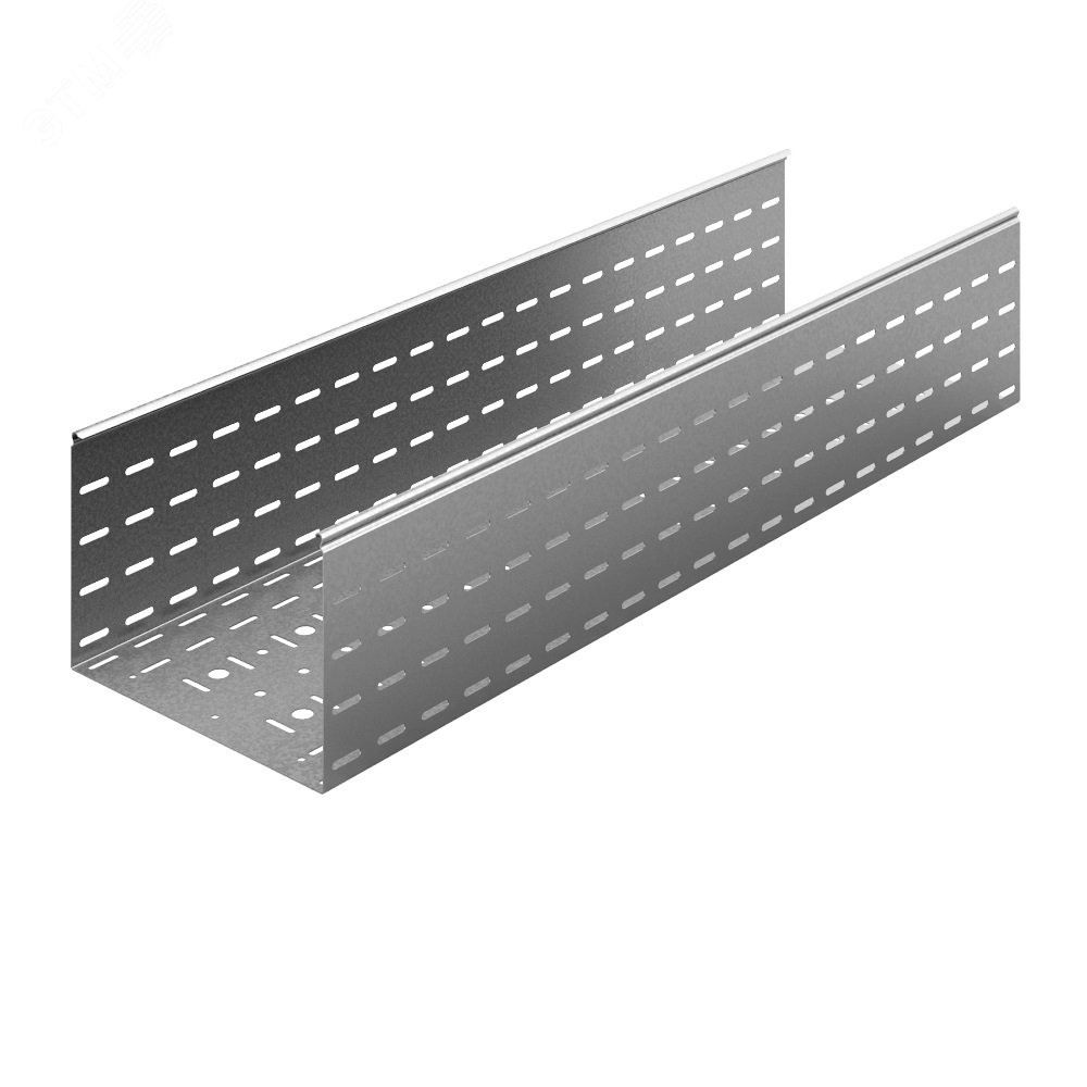 Изображение товара Универсальный лоток перфорированный 500х200х3000, толщ. 1,0 мм, гор. цинк (м)