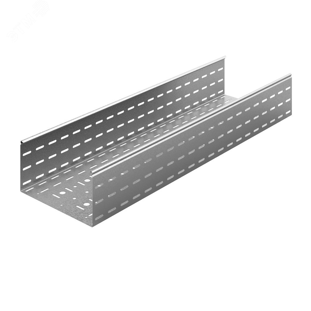 Изображение товара Универсальный лоток перфорированный 400х150х3000, толщ. 1,0 мм, гор. цинк (м)