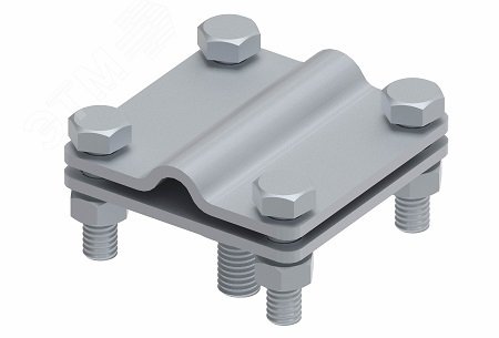 Изображение товара Соединитель проводника к точке заземления 65х65 мм М10, горячеоцинкованная сталь (шт)