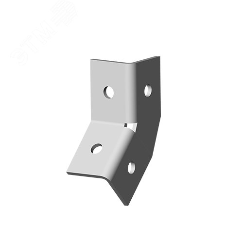 Изображение товара Угол 3D 135 градусов с 4 отверстиями, сталь, 102 мм, гальваника цинк, OSTEC