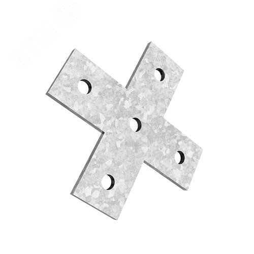 Пластина крестообразная 5 отверстий для СТРАТ профиля, толщ. 5,0 мм, гальван. цинк 876136 OSTEC