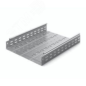 Изображение товара Металлический лоток перфорированный 400х80х3000, толщина 1,0 мм, Сендзимир цинк (м)