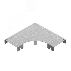 Изображение товара Крышка к углу горизонтальному 90 град. к лотку ПЛК 100, толщ. 1,2 мм, Сендзимир цинк (шт)