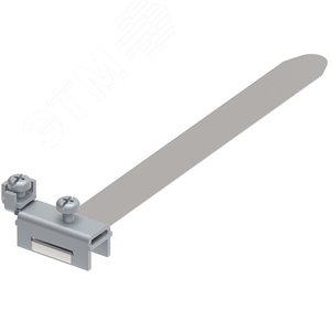 Изображение товара Заземляющая скоба на ленте на трубу Д16-54, нержавеющая сталь (шт)