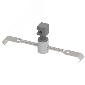 Изображение товара Держатель круглого проводника 8 мм для черепичной кровли на пружине серый, нержавеющая сталь (шт)