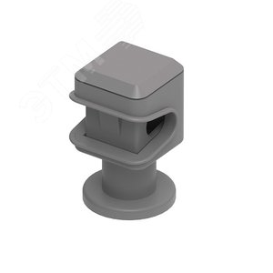 Изображение товара Держатель пластиковый для быстрого монтажа круглых проводников 8 мм, М6, серый, пластик (шт)