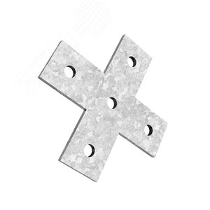 Пластина крестообразная 5 отверстий для СТРАТ профиля, толщ. 5,0 мм, гор. цинк