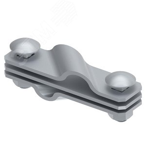 Изображение товара Соединитель диагональный для перпендикулярного соединения стержня заземления диаметром 16 мм с прутком 8-10 мм/полосой до 40 мм, горячеоцинкованная сталь (шт)