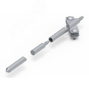 Изображение товара Комплект модульно-штыревого заземления L-3000 безмуфтовый, D16 диаметр, для организации заземления токоотводов системы молниезащиты/оборудования, горячеоцинкованная сталь (шт)