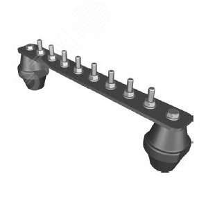 Изображение товара Шина уравнивания потенциалов 40х5, 12 подключений с помощью крепежных болтов М8, медь (шт)