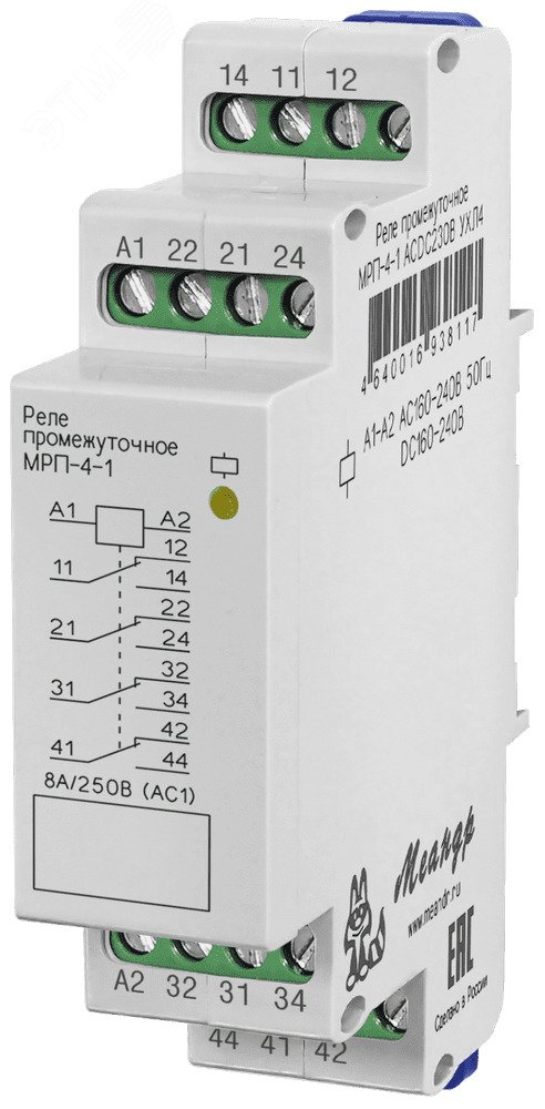 Изображение товара Реле промежуточное МРП-4-1 ACDC48В УХЛ4 - надежное электромеханическое устройство