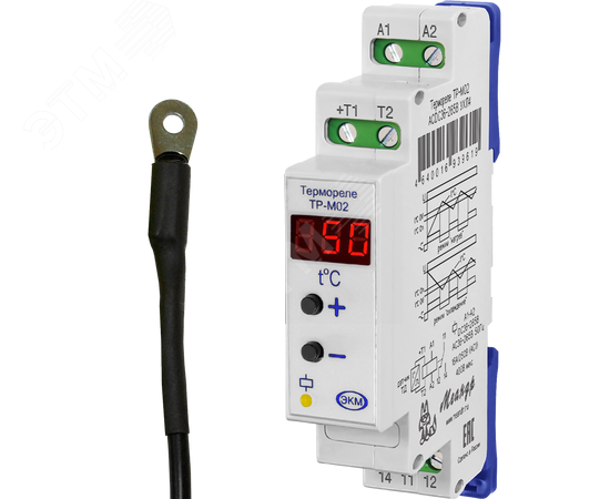 Реле контроля температуры ТР-М03 ACDC36-265В УХЛ4 с датчиком ТД-3 (стандарт) 2000016934182 Меандр