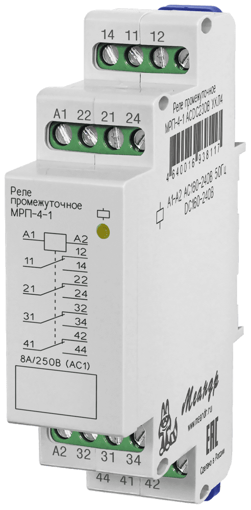 Реле промежуточное МРП-4-1 ACDC110В УХЛ2