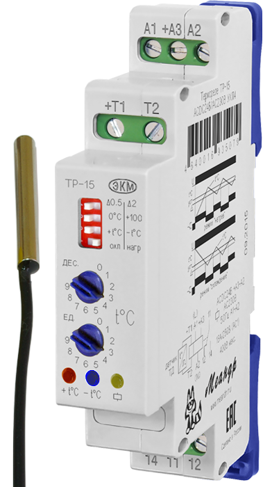 Реле контроля температуры ТР-15 DC12В УХЛ4 с ТД-3