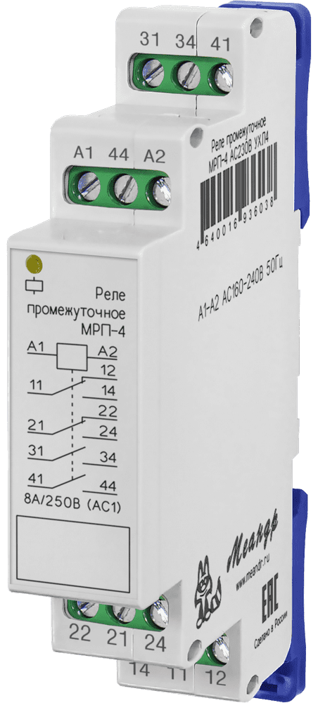 Реле промежуточное МРП-4 ACDC110В УХЛ2