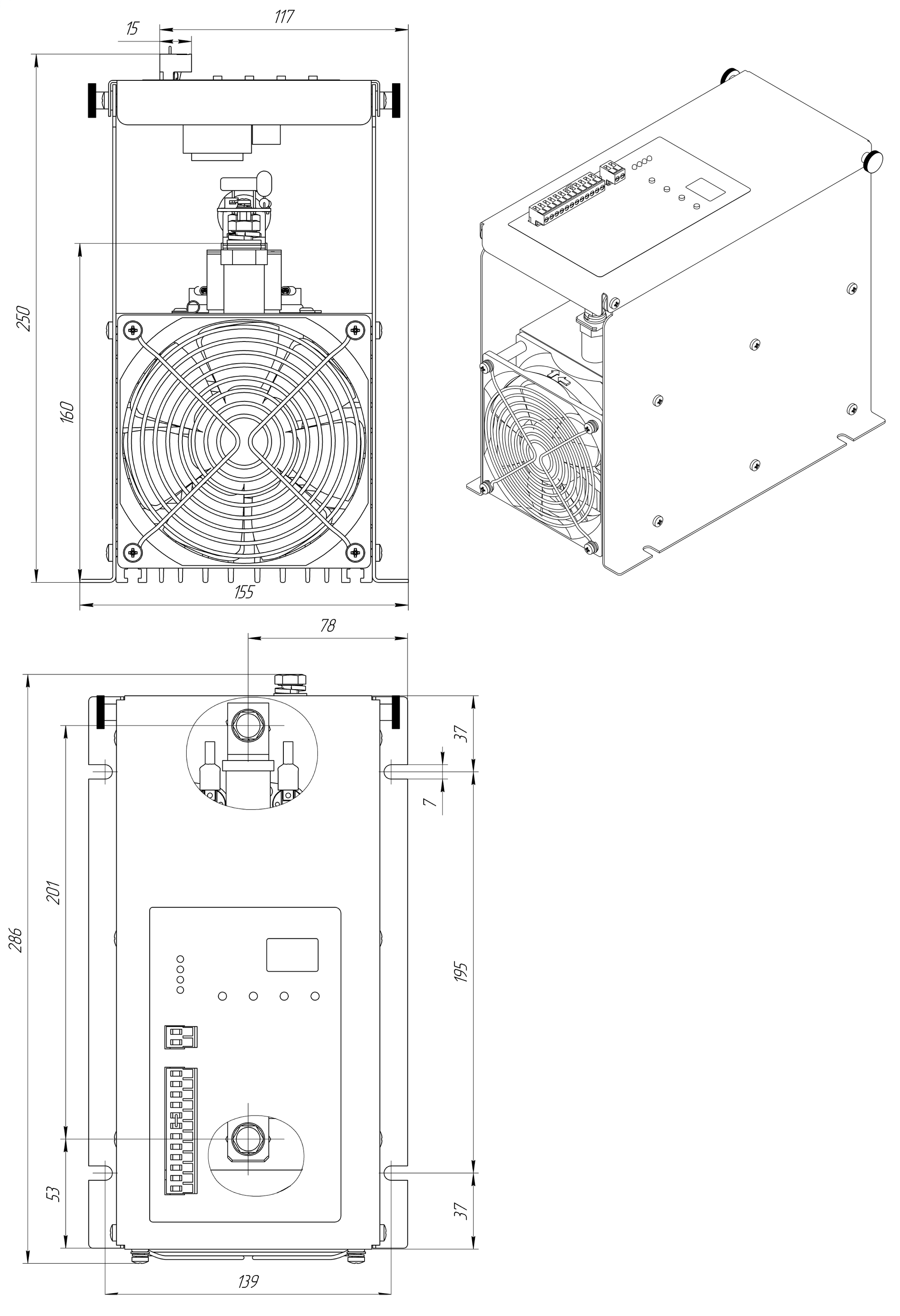 Регулятор мощности тиристорный TPM-1M-180-RS485