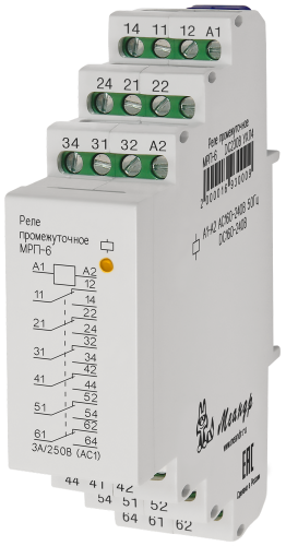 Реле промежуточное МРП-6 DC24В УХЛ4