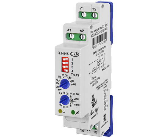 Реле контроля тока РКТ-3-15 AC16А AC/DC 50-270 В, УХЛ4