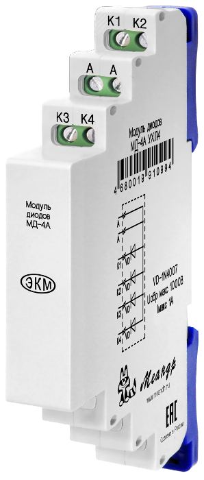 Модуль диодов 4 группы по 2 диода, общий анод