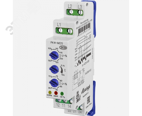 Изображение товара Реле РКФ-М05-2-15 для контроля фаз в трехфазных сетях