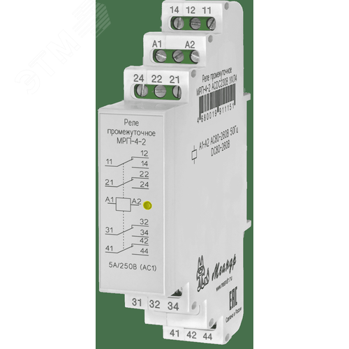 Изображение товара Реле промежуточное МРП-4-2 ACDC230В УХЛ2 (шт)
