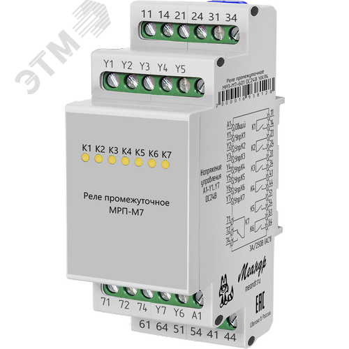 Изображение товара Реле промежуточное МРП-М7-601 DC24В УХЛ4 (шт)